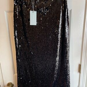 Women’s Antonio Melani Black Sequined Skirt Size 14. NWT